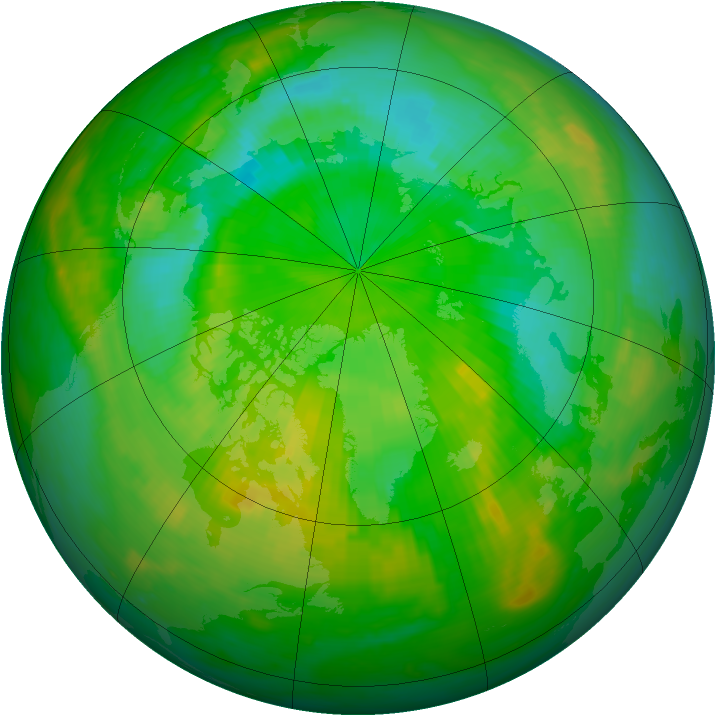 Arctic ozone map for 27 July 1980